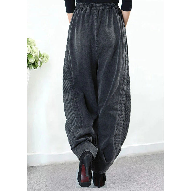 Patchwork Cotton Harem Pants
