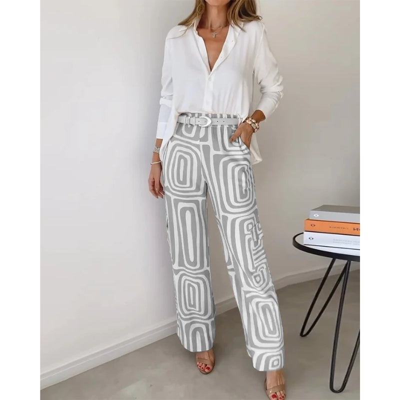 Wide Leg Pants Set
