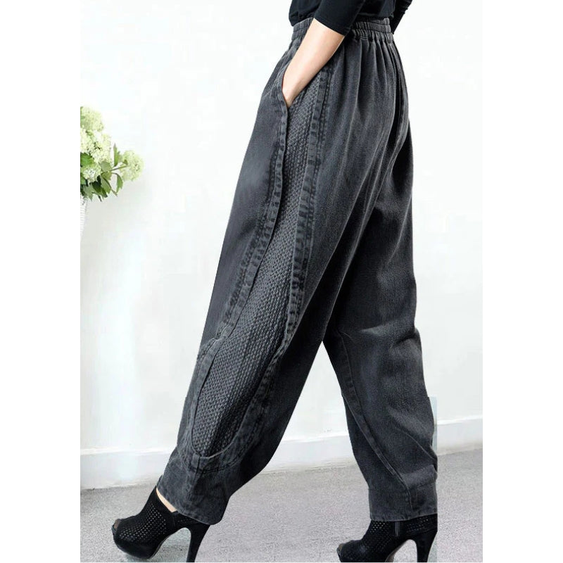 Patchwork Cotton Harem Pants