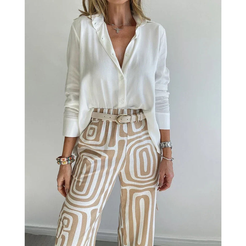 Wide Leg Pants Set