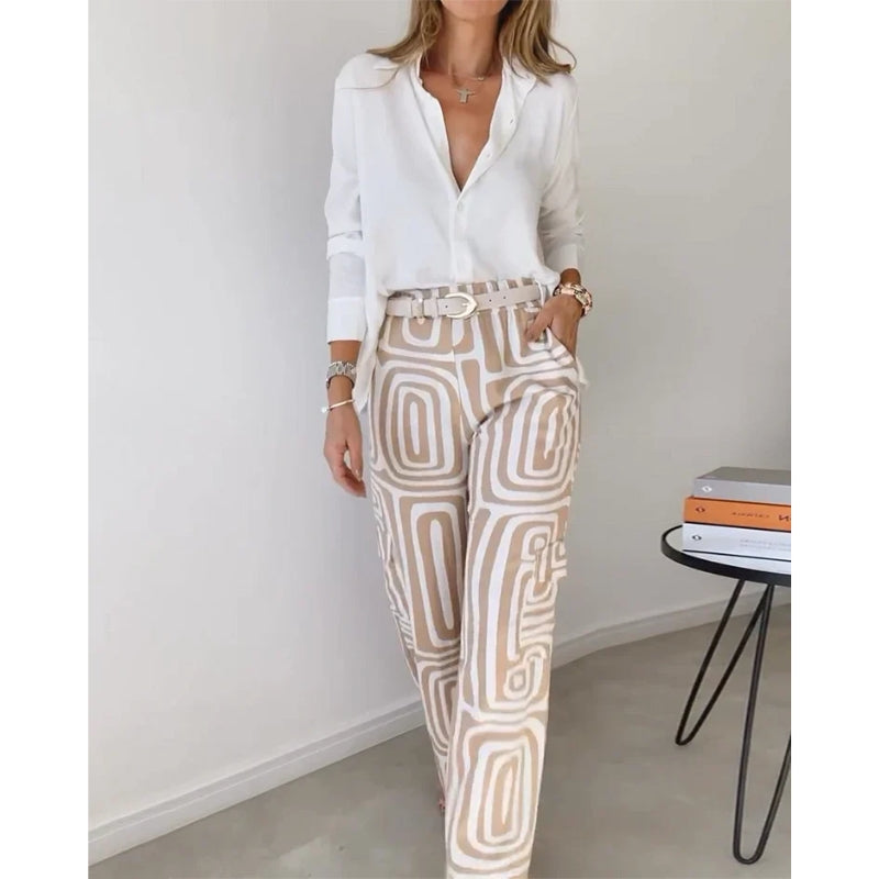 Wide Leg Pants Set