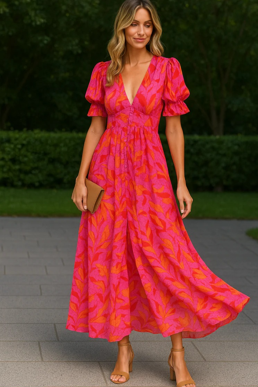 Bohemian Floral Chiffon Dress