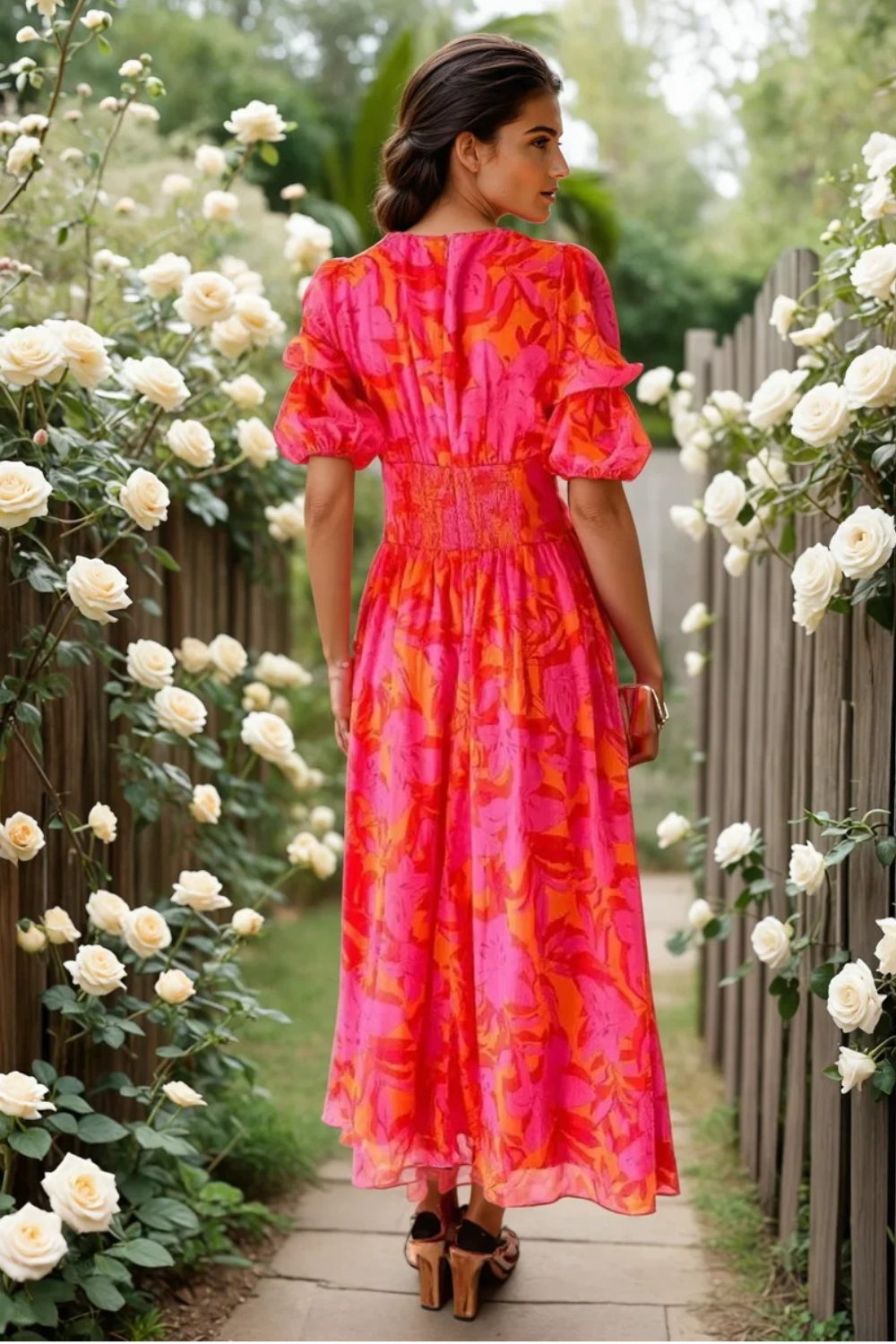 Bohemian Floral Chiffon Dress