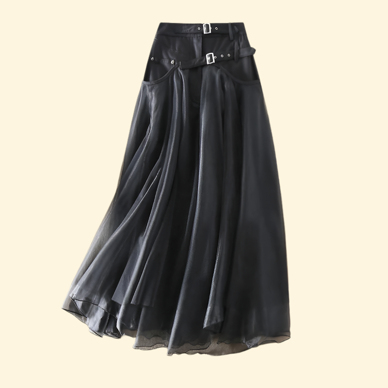Y2K Patchwork A-Line Skirt