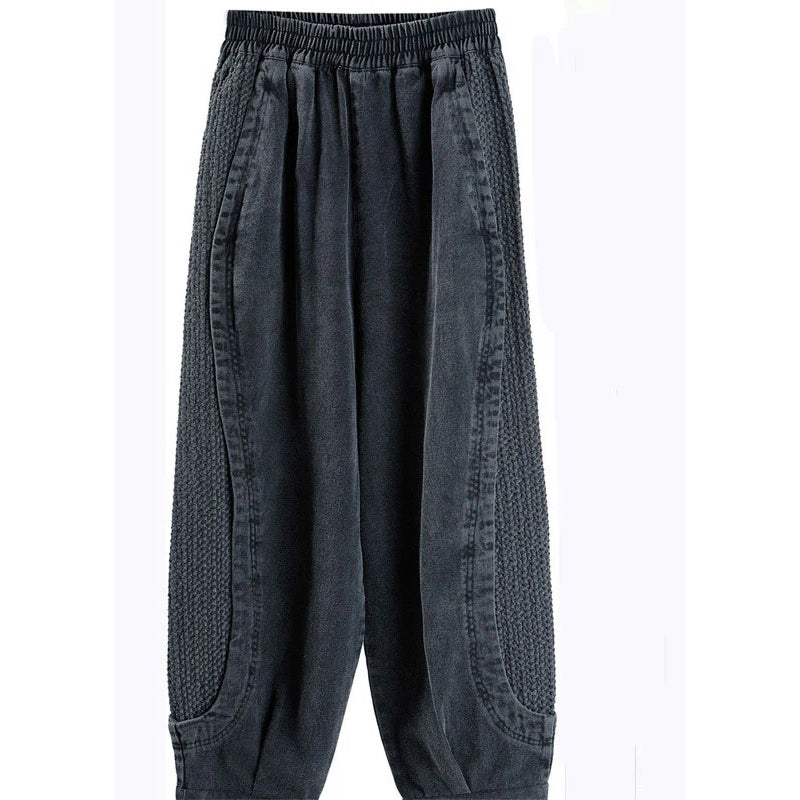 Patchwork Cotton Harem Pants