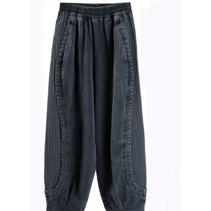 Patchwork Cotton Harem Pants