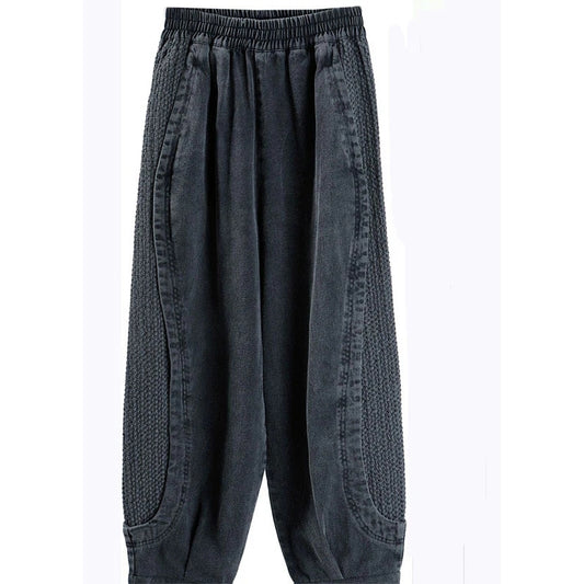 Patchwork Cotton Harem Pants