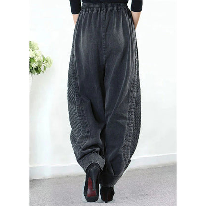Patchwork Cotton Harem Pants