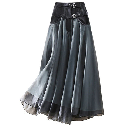 Y2K Patchwork A-Line Skirt
