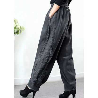 Patchwork Cotton Harem Pants