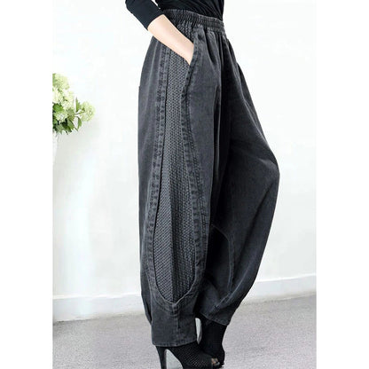 Patchwork Cotton Harem Pants
