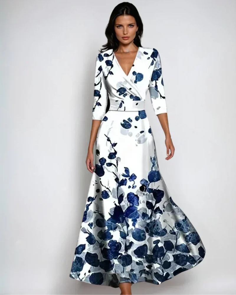 Tiara | V-neck floral dress