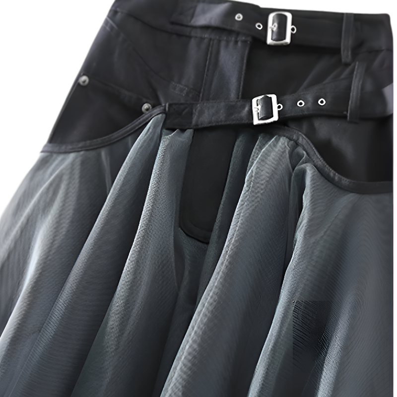 Y2K Patchwork A-Line Skirt