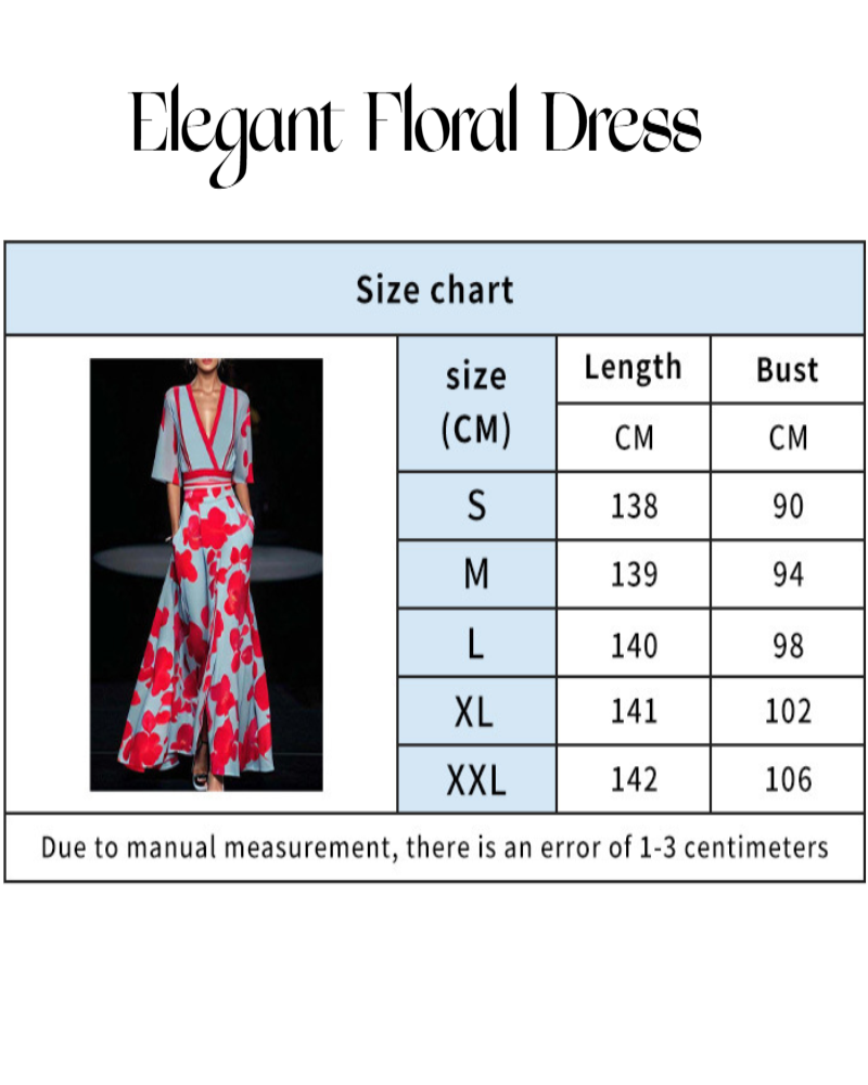 Tiara | V-neck floral dress